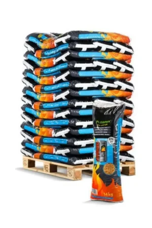 Plospan Witte Houtpellets 784 kg – 56 Zakken van 14 kg – Better Biomass Gecertificeerd