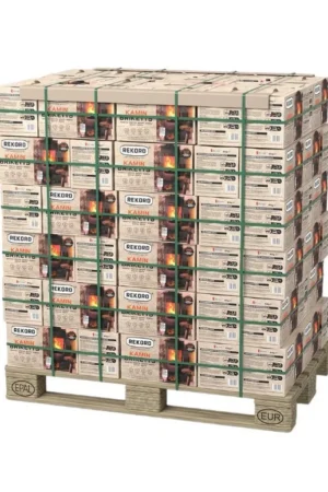 Rekord Bruinkoolbriketten 10 kg – 18 Stuks – Lange Brandduur