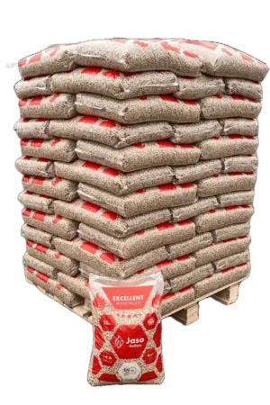 Jaso Excellent Houtpellets ENplus A1 – 975 kg – 65 Zakken van 15 kg – 6 mm