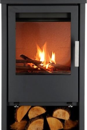Livin' Flame Nordland Houtkachel Zwart 9 kW – Staal met Houtlade