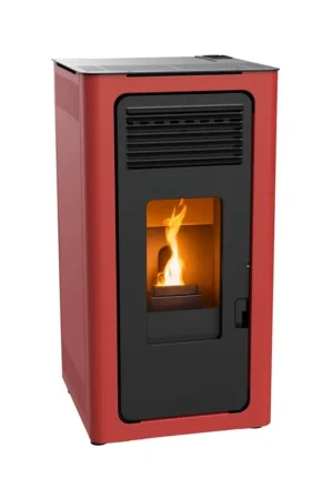 Audax Pelletkachel 8 kW Bordeaux – Gietijzeren Binnenwerk – Ventilator