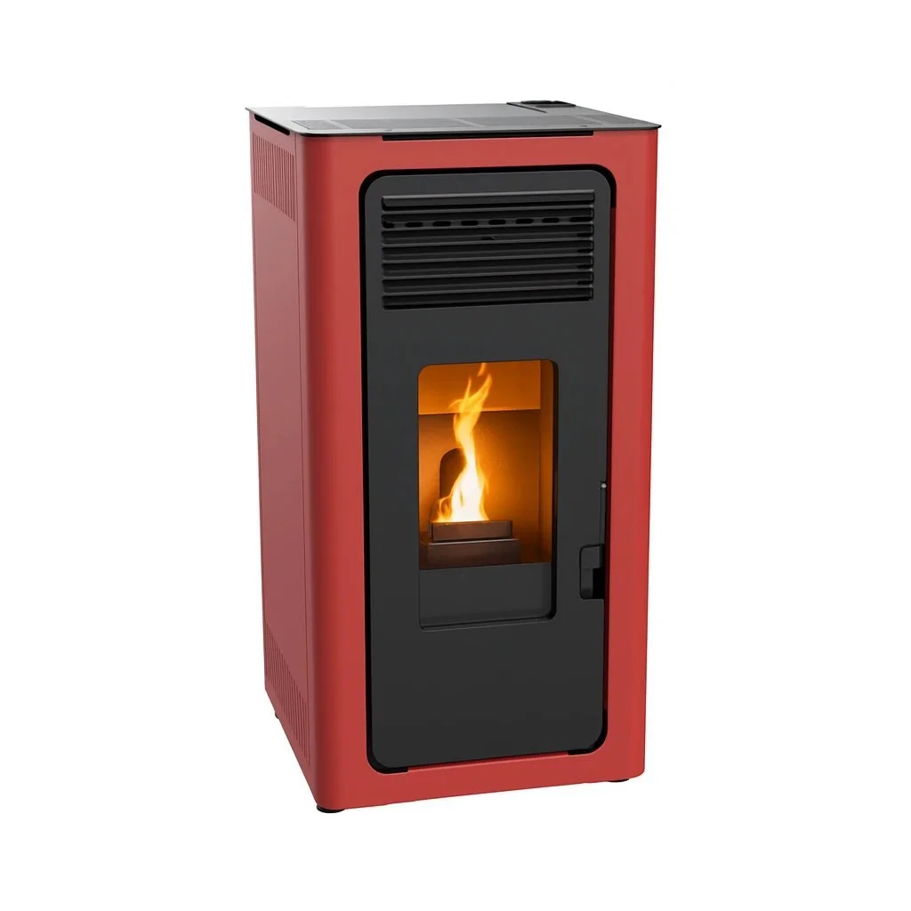 Audax Pelletkachel 8 kW Bordeaux – Gietijzeren Binnenwerk – Ventilator