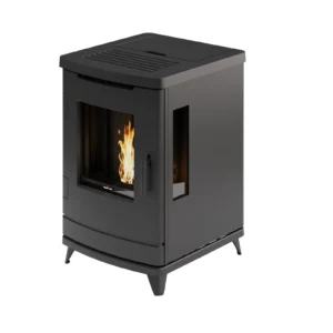 Nordic Fire Fenna Pelletkachel 6,4 kW – Zwart – WiFi-bediening – Energielabel A+