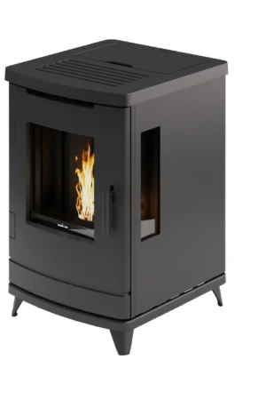 Nordic Fire Fenna Pelletkachel 6,4 kW – Zwart – WiFi-bediening – Energielabel A+