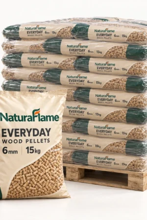 NaturaFlame Everyday Houtpellets 6 mm – 750 kg – 50 zakken van 15 kg