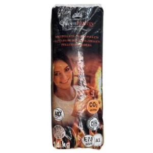 QueenEnergy Duitse Houtpellets 14 kg – DINplus & ENplus A1 – 6 mm