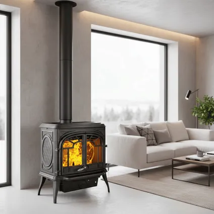KAWMET Premium Sparta S10 ECO Houtkachel – 13,9 kW – Gietijzer – Zwart – Image 2