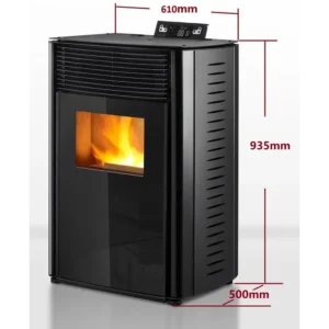 Pelletkachel CR04 Black 13,1 kW – WiFi, Timer en Afstandsbediening