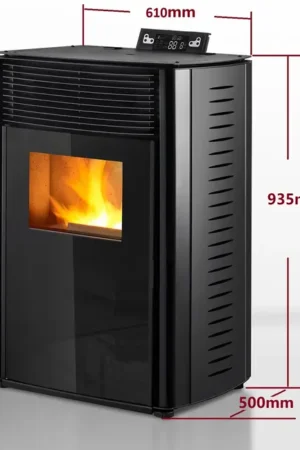 Pelletkachel CR04 Black 13,1 kW – WiFi, Timer en Afstandsbediening